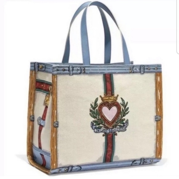 Nwt BRIGHTON IN LOVE WE TRUST QUEEN CANVAS TOTE SHOPPER BAG 2019 LIMITED EDITION - Picture 1 of 10